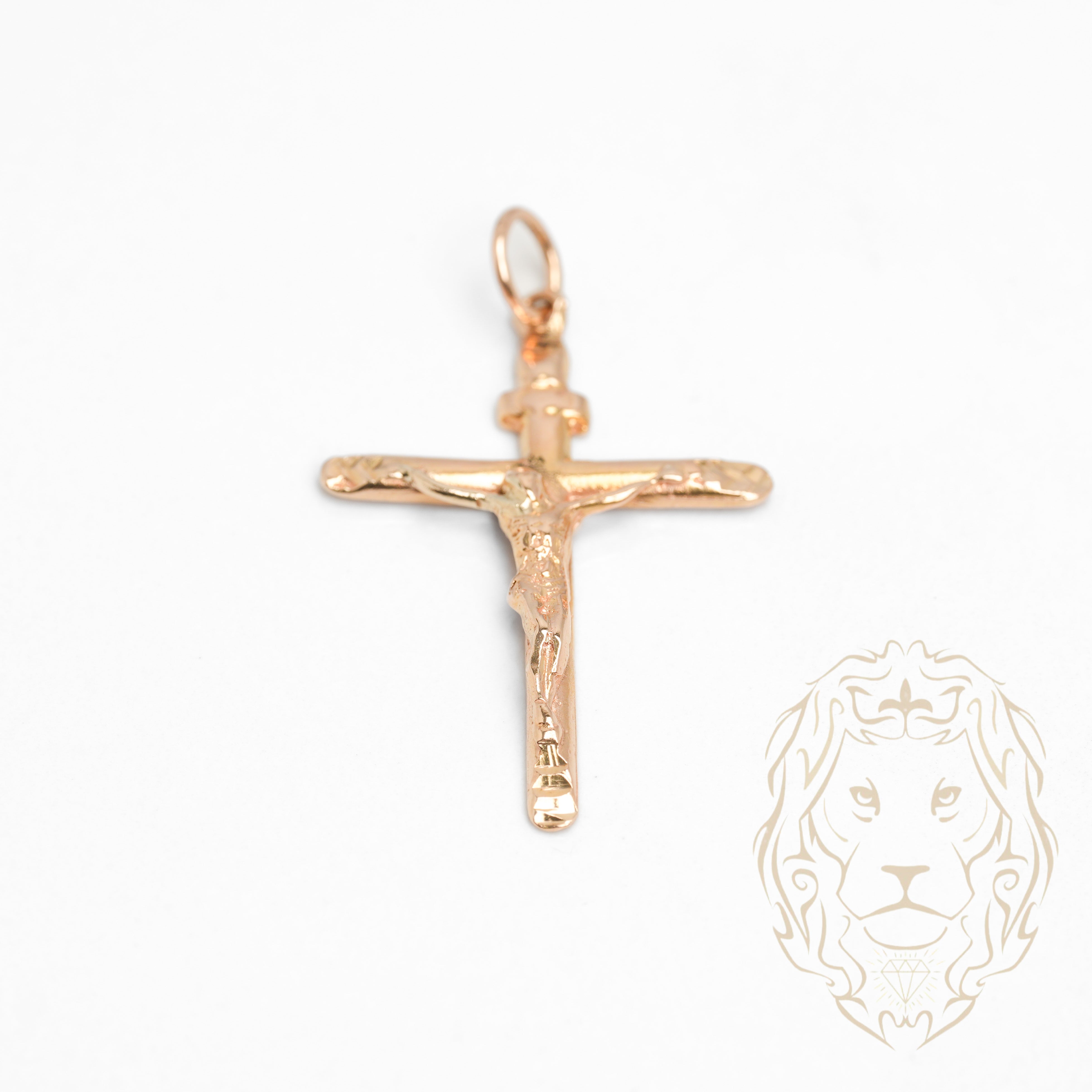 Pendentif Or 18K jaune croix avec Jésus PEG840 – Bijouterie Jamil