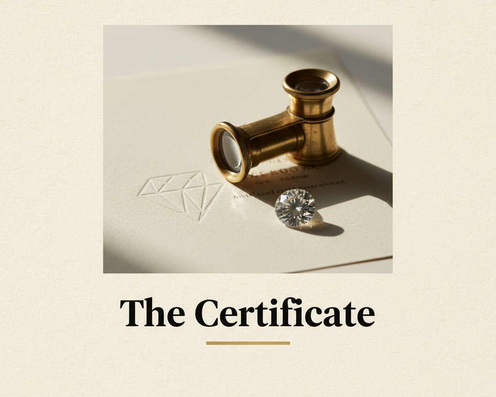 Bijouterie Jamil — The Certificate — editorial poster