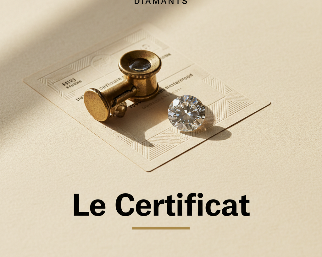 Bijouterie Jamil — Le Certificat — affiche editoriale