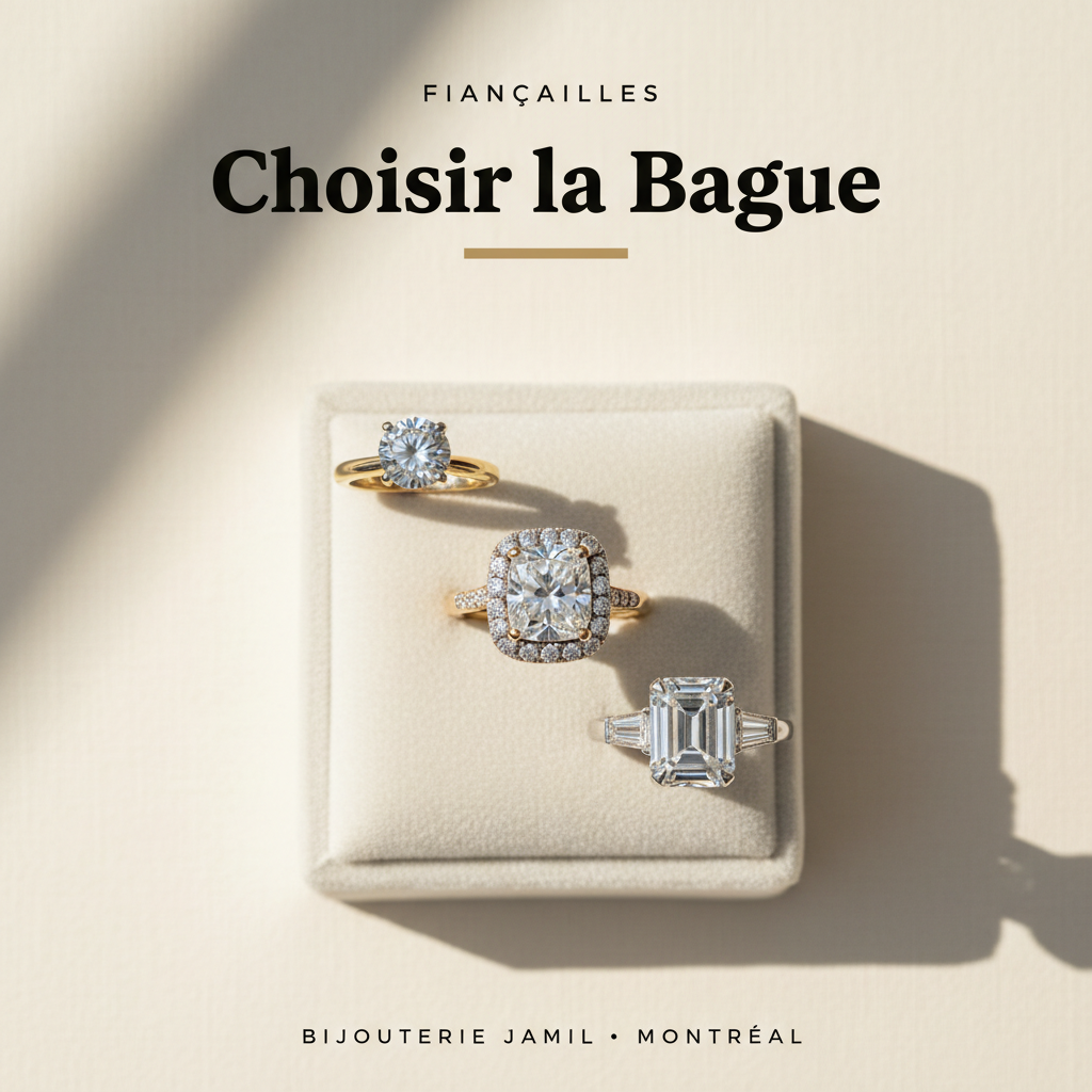 Bijouterie Jamil — Choisir la Bague — affiche editoriale