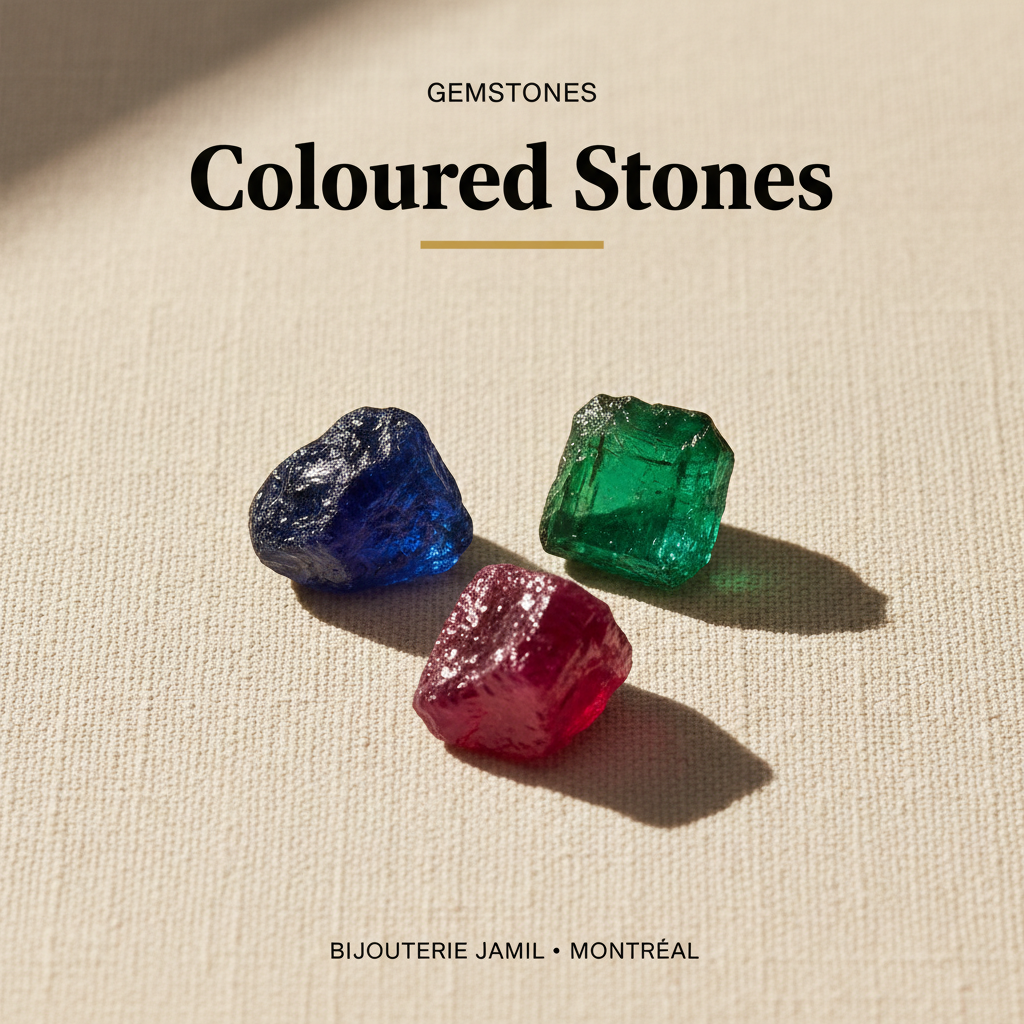 Bijouterie Jamil — Coloured Stones — editorial poster
