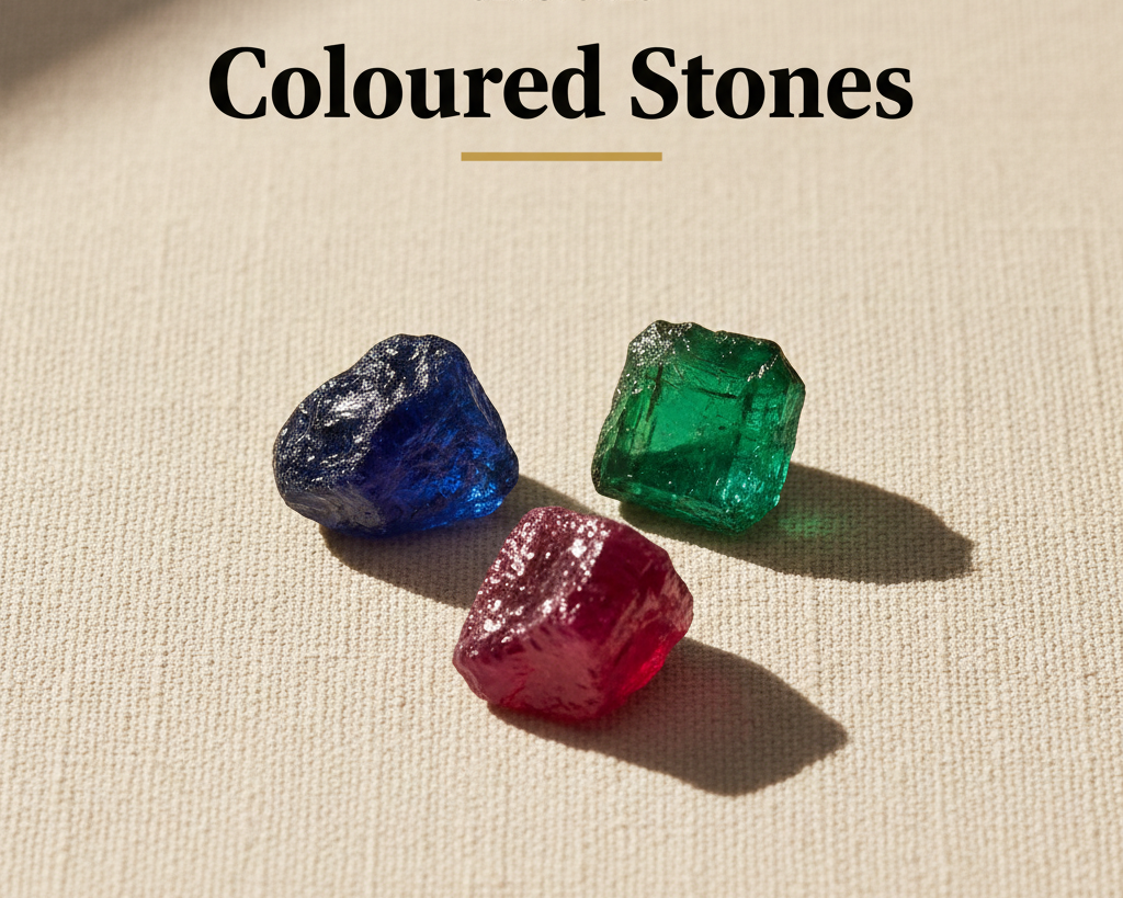 Bijouterie Jamil — Coloured Stones — editorial poster