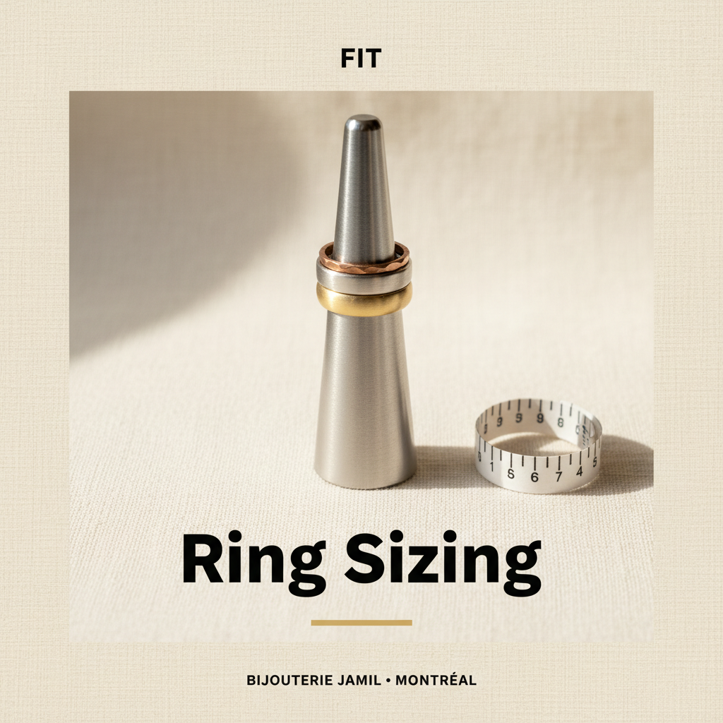 Bijouterie Jamil — Ring Sizing — editorial poster