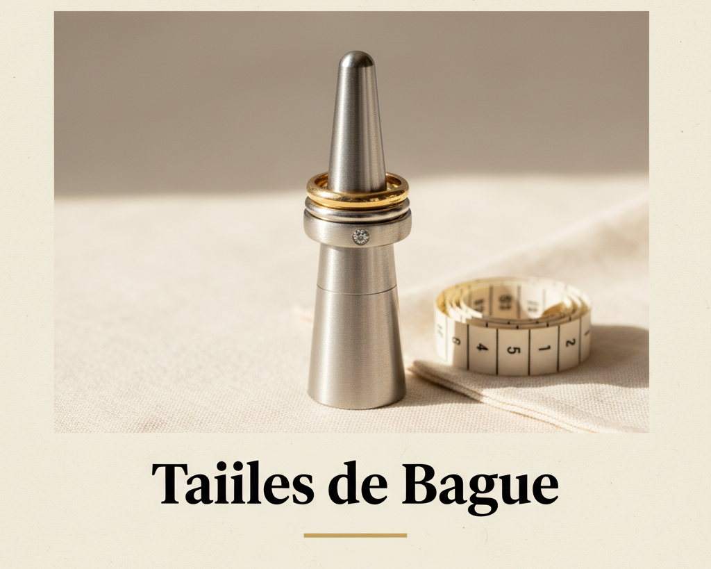 Bijouterie Jamil — Tailles de Bague — affiche editoriale