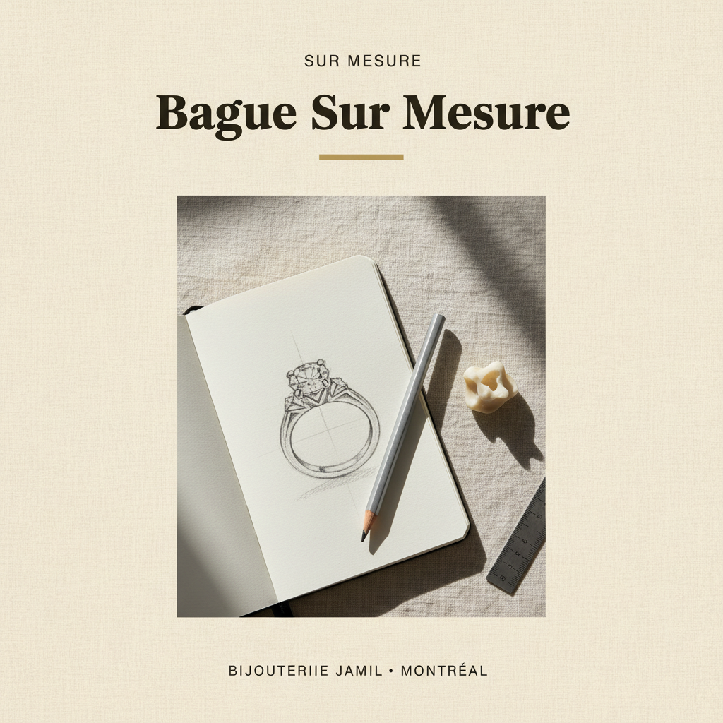 Bijouterie Jamil — Bague Sur Mesure — affiche editoriale