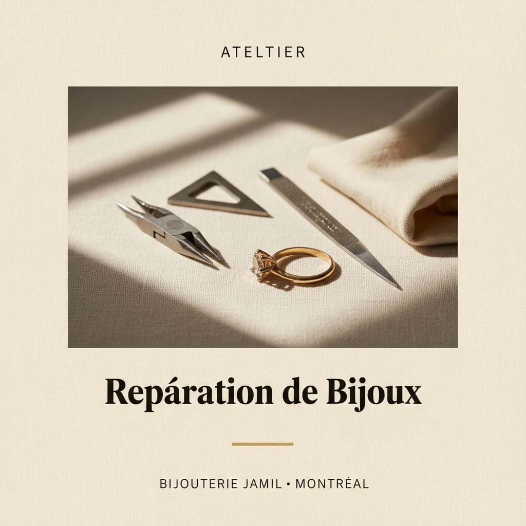 Bijouterie Jamil — Reparation de Bijoux — affiche editoriale