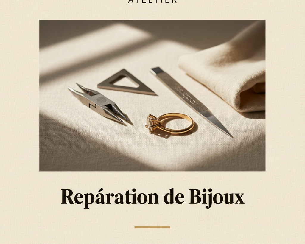 Bijouterie Jamil — Reparation de Bijoux — affiche editoriale
