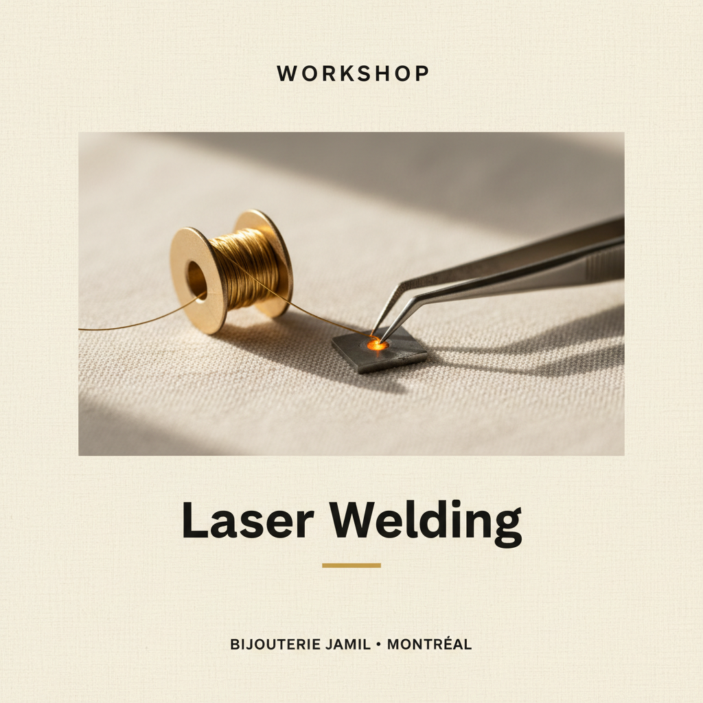 Bijouterie Jamil — Laser Welding — editorial poster
