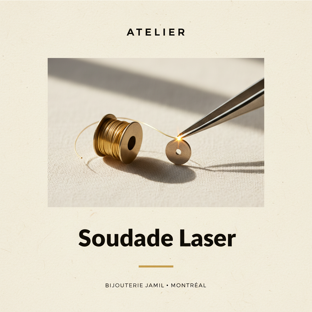 Bijouterie Jamil — Soudage Laser — affiche editoriale