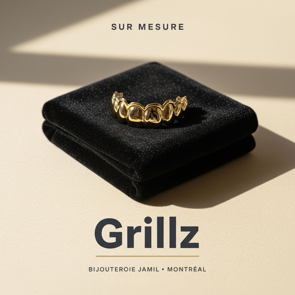 Bijouterie Jamil — Grillz — affiche editoriale