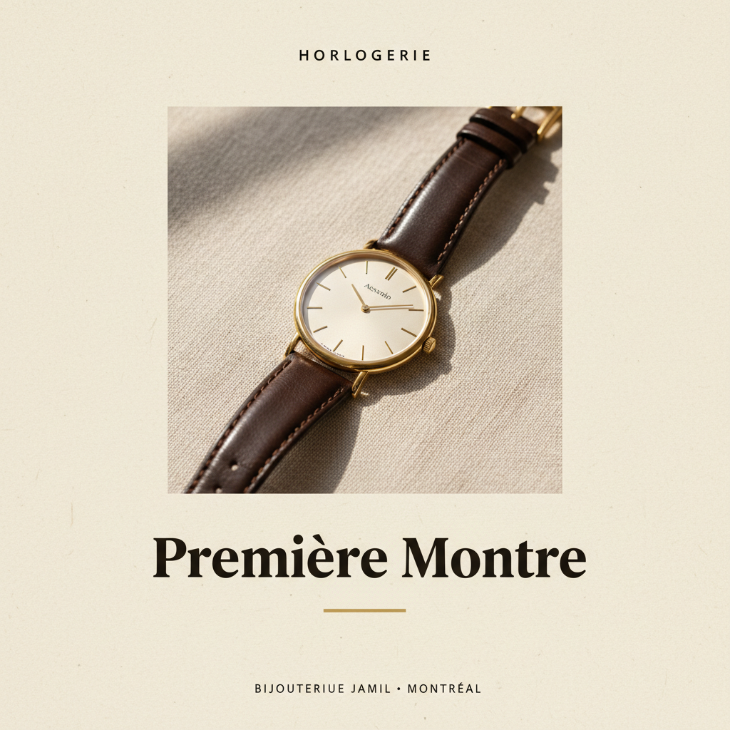 Bijouterie Jamil — Premiere Montre — affiche editoriale