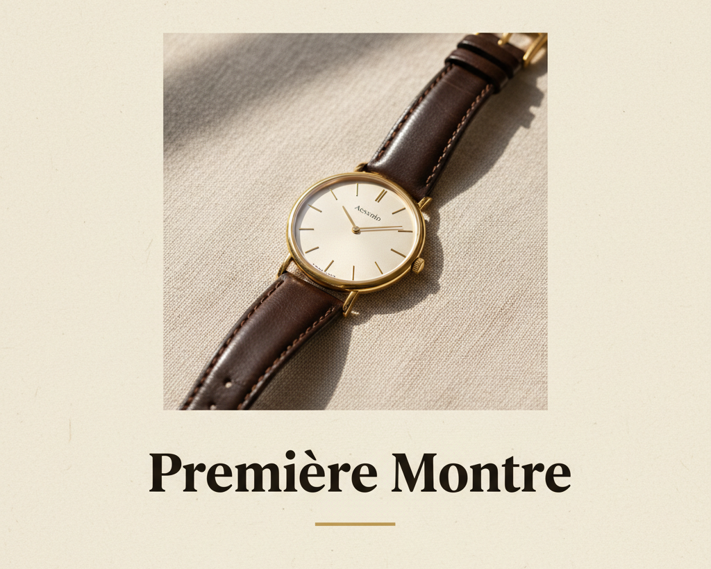 Bijouterie Jamil — Premiere Montre — affiche editoriale