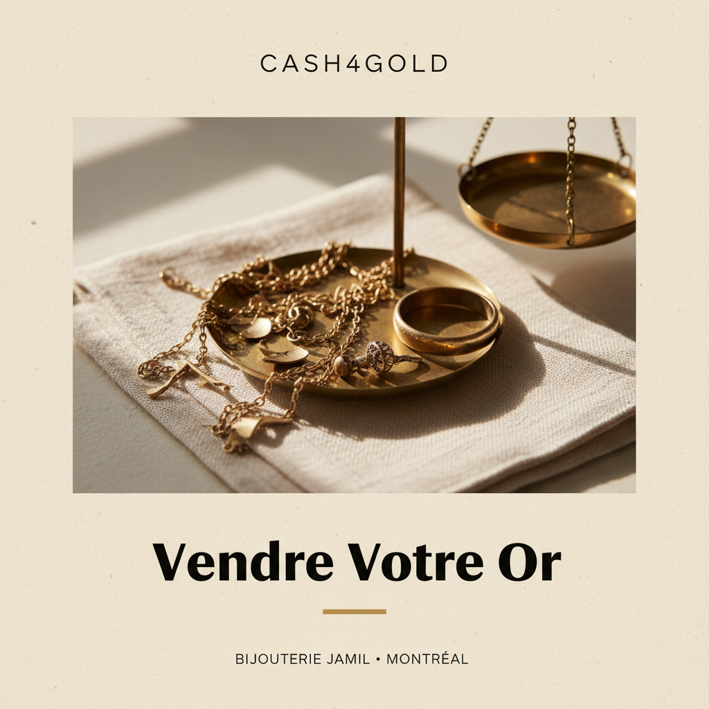 Bijouterie Jamil — Vendre Votre Or — affiche editoriale