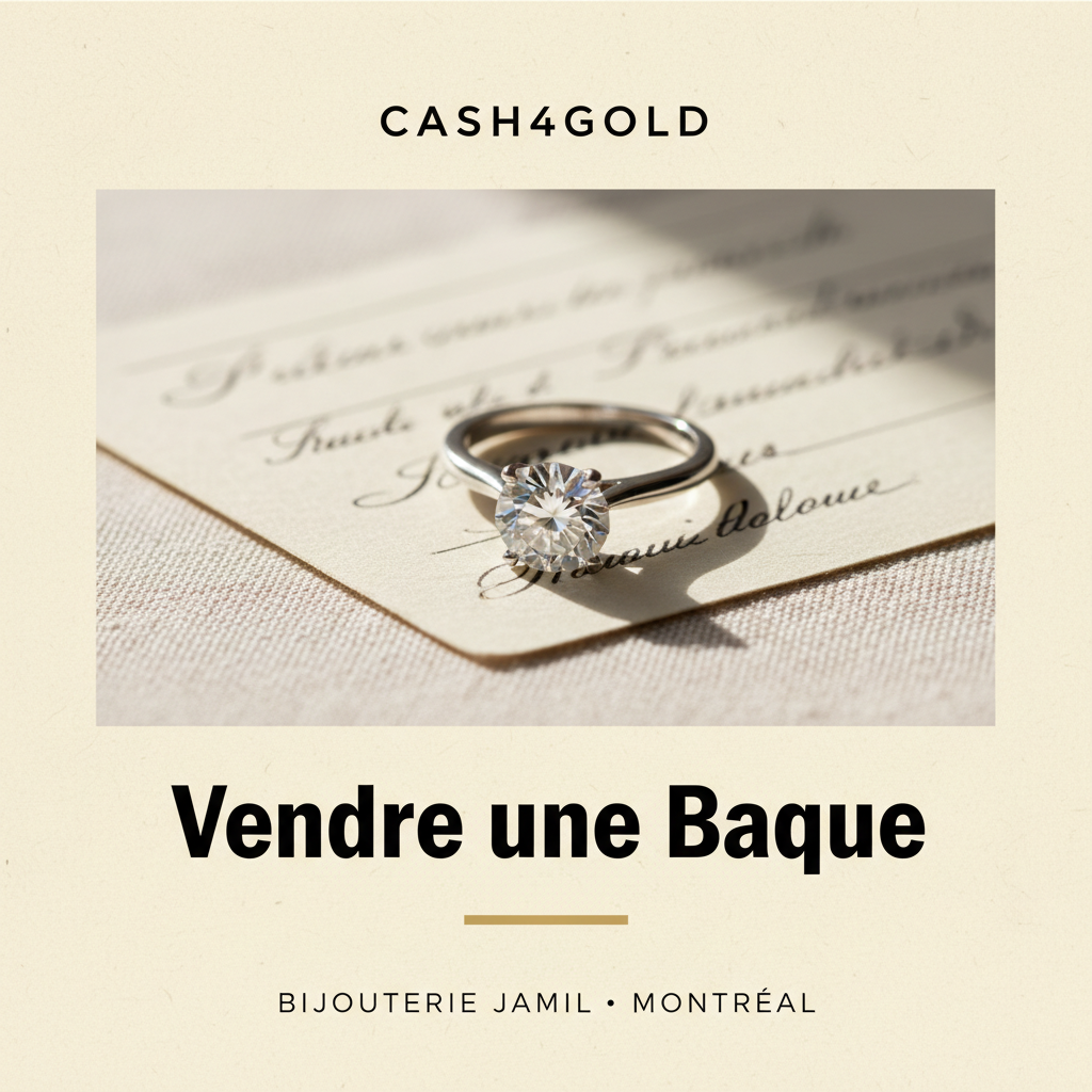 Bijouterie Jamil — Vendre une Bague — affiche editoriale