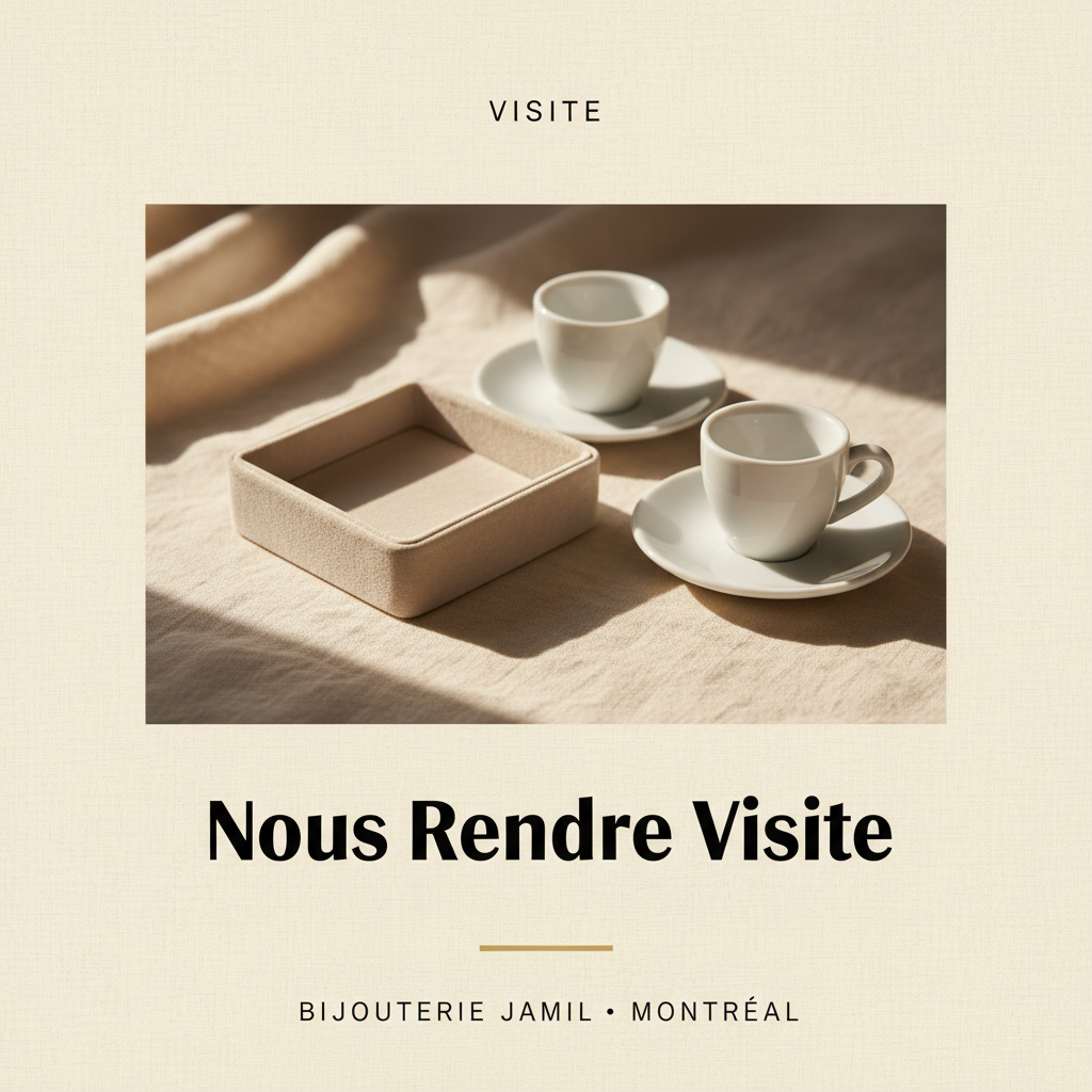 Bijouterie Jamil — Nous Rendre Visite — affiche editoriale