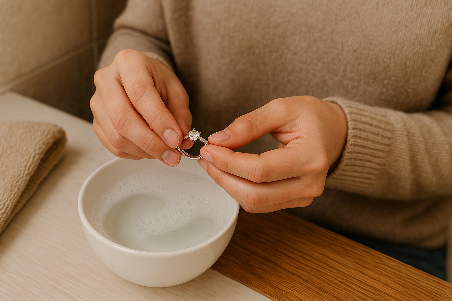 Comment nettoyer sa bague en diamant à la maison sans l’abîmer?