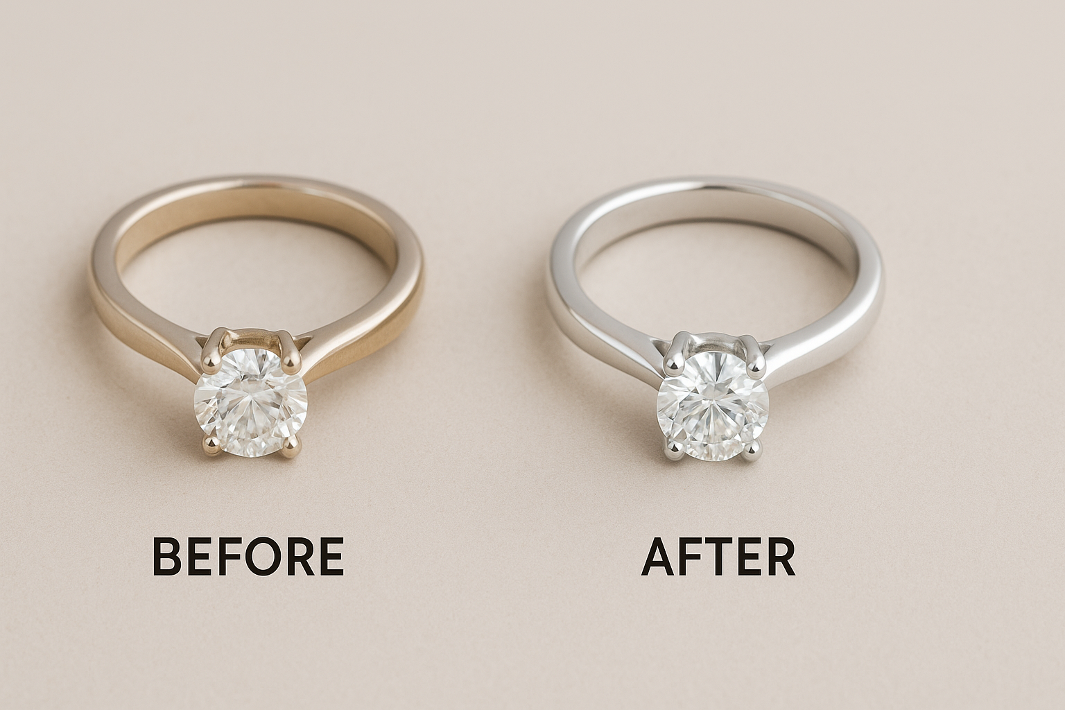 Pourquoi ma bague en or blanc jaunit-elle?