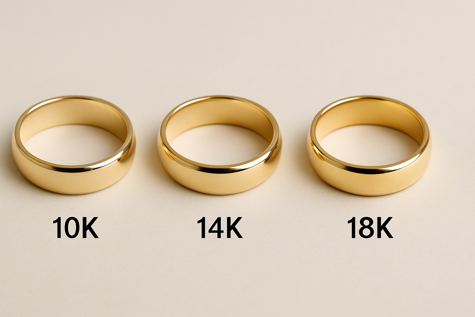 Quelle est la différence entre l’or 10K, 14K et 18K?