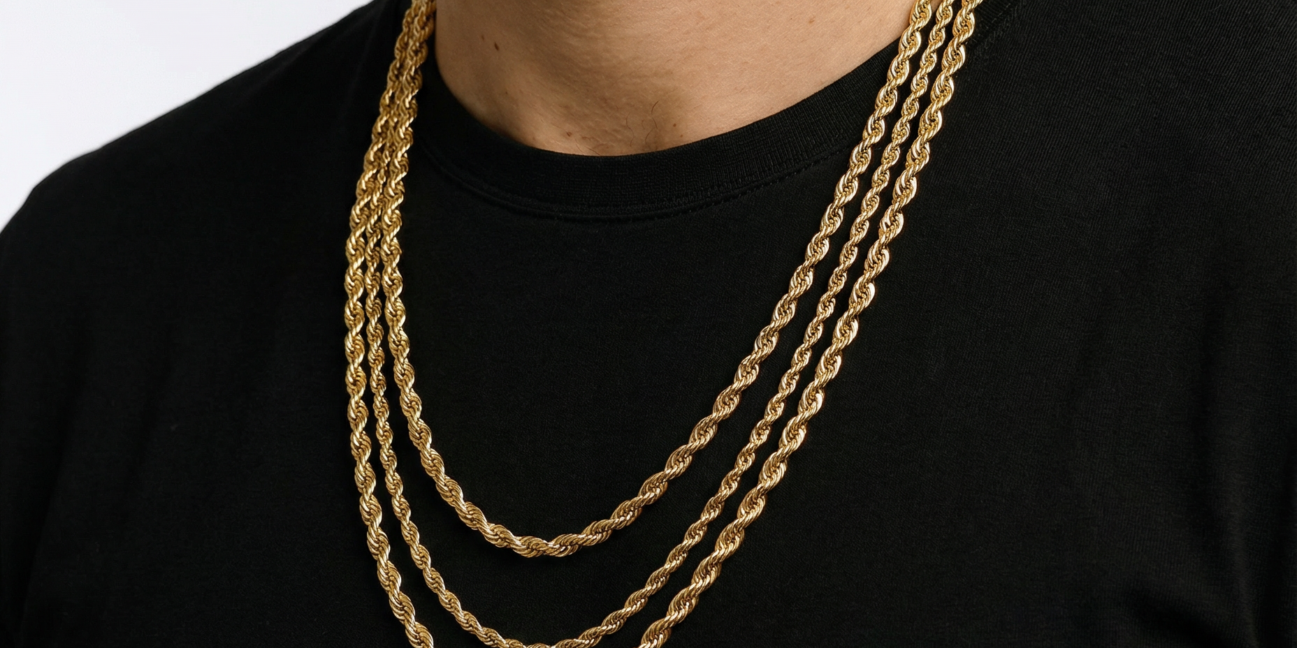 Chaînes torsades pour hommes