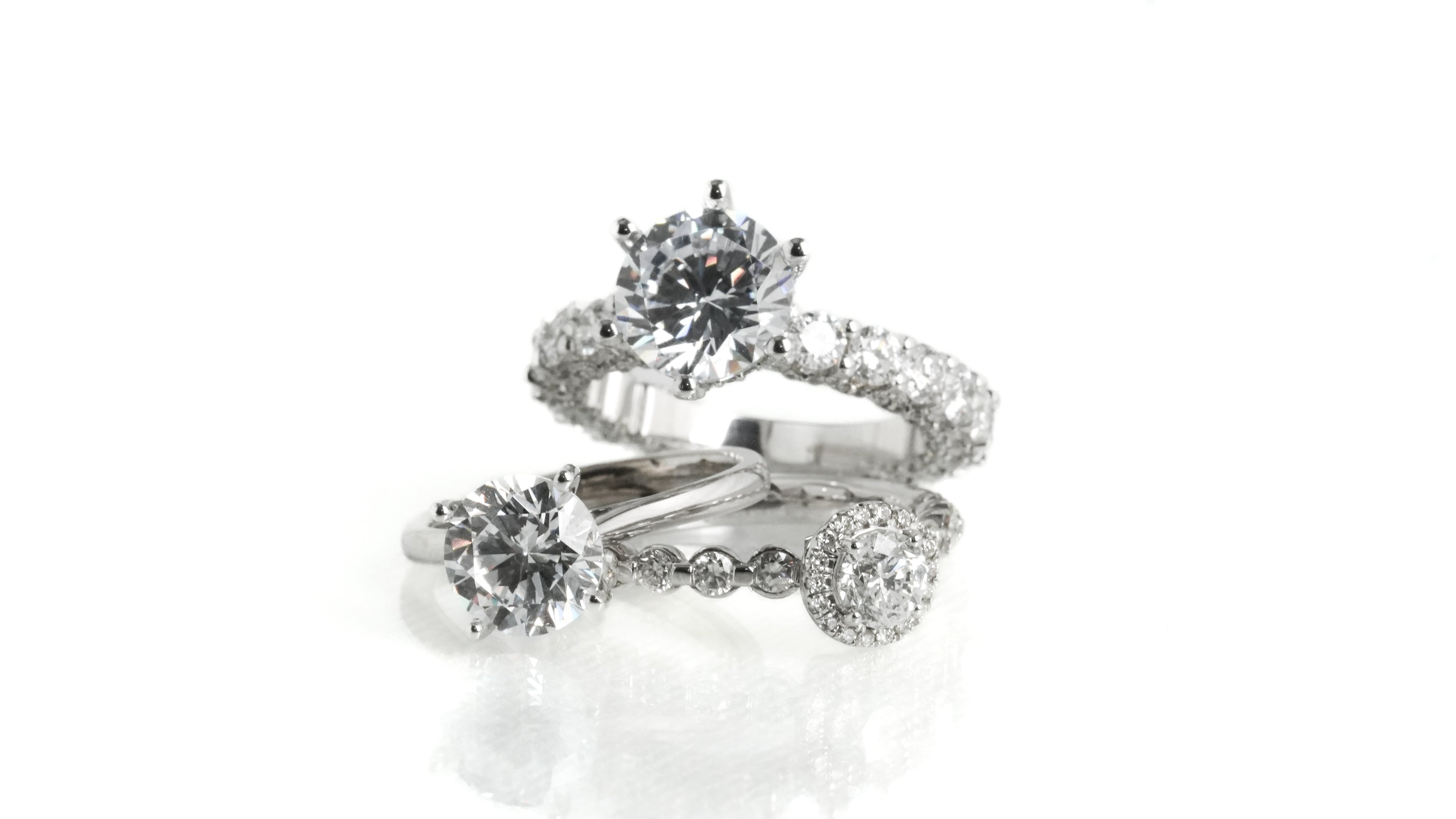 Bagues de fiançailles rond brillant