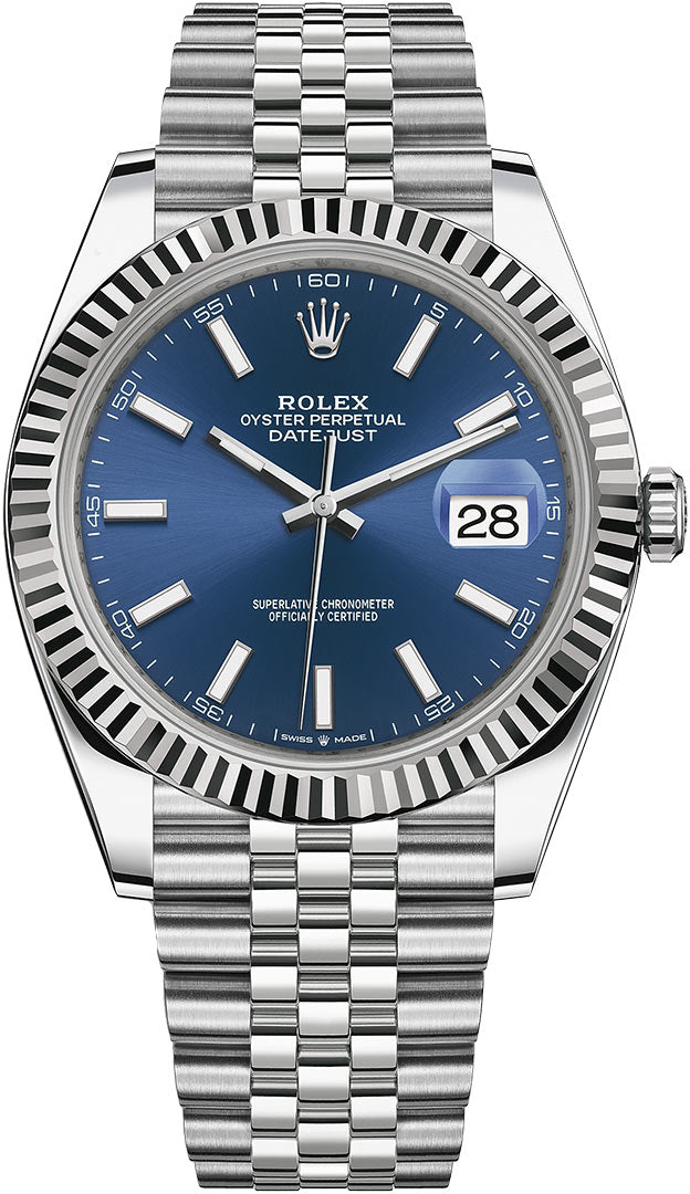 Rolex Datejust 41 mm 126334 – Cadran Bleu Index, Jubilee, Acier & Or blanc – 2023