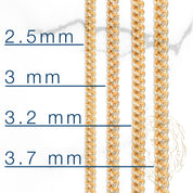 Bracelet - Or 10K deux tons jaune & blanc franco coupe diamant 3mm - BRG687