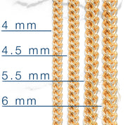 Bracelet - Or 10K deux tons jaune & blanc franco coupe diamant 4.7mm - BRG690