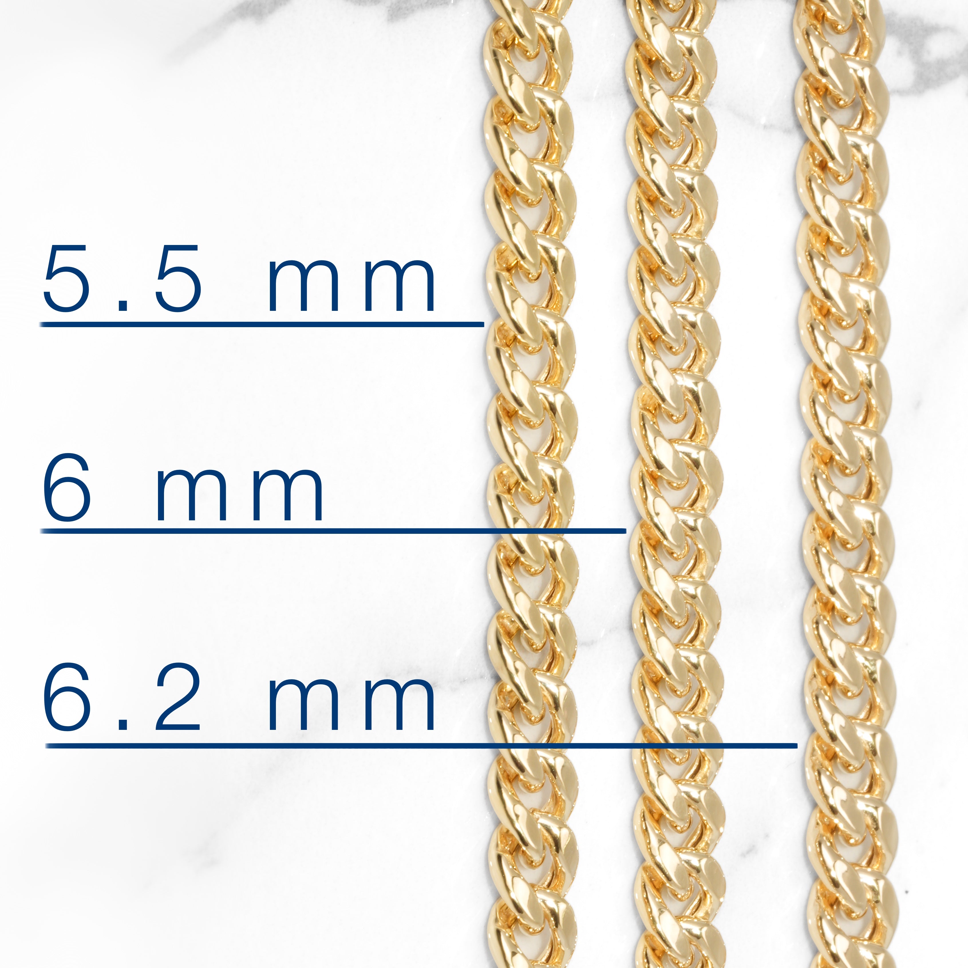 Chaîne - Or 10K jaune cuban link 6mm - CHG325