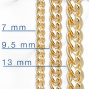Bracelet - Or 10K jaune cuban link 13mm - BRG762