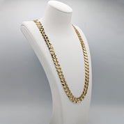 Chaine en or 10k jaune Curb solide 11mm - CH006 16"