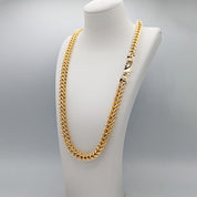 Chaine Franco en or 10k jaune coupe diamant 8.1mm - CH015 16"