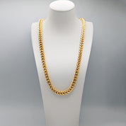 Chaine Franco en or 10k jaune coupe diamant 8.1mm - CH015 16"