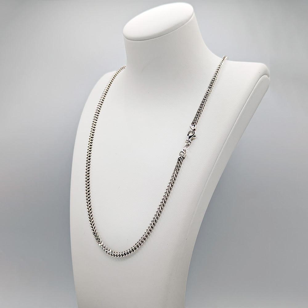 Chaine Franco en or 10k blanc 3.1 mm - CH025 16"