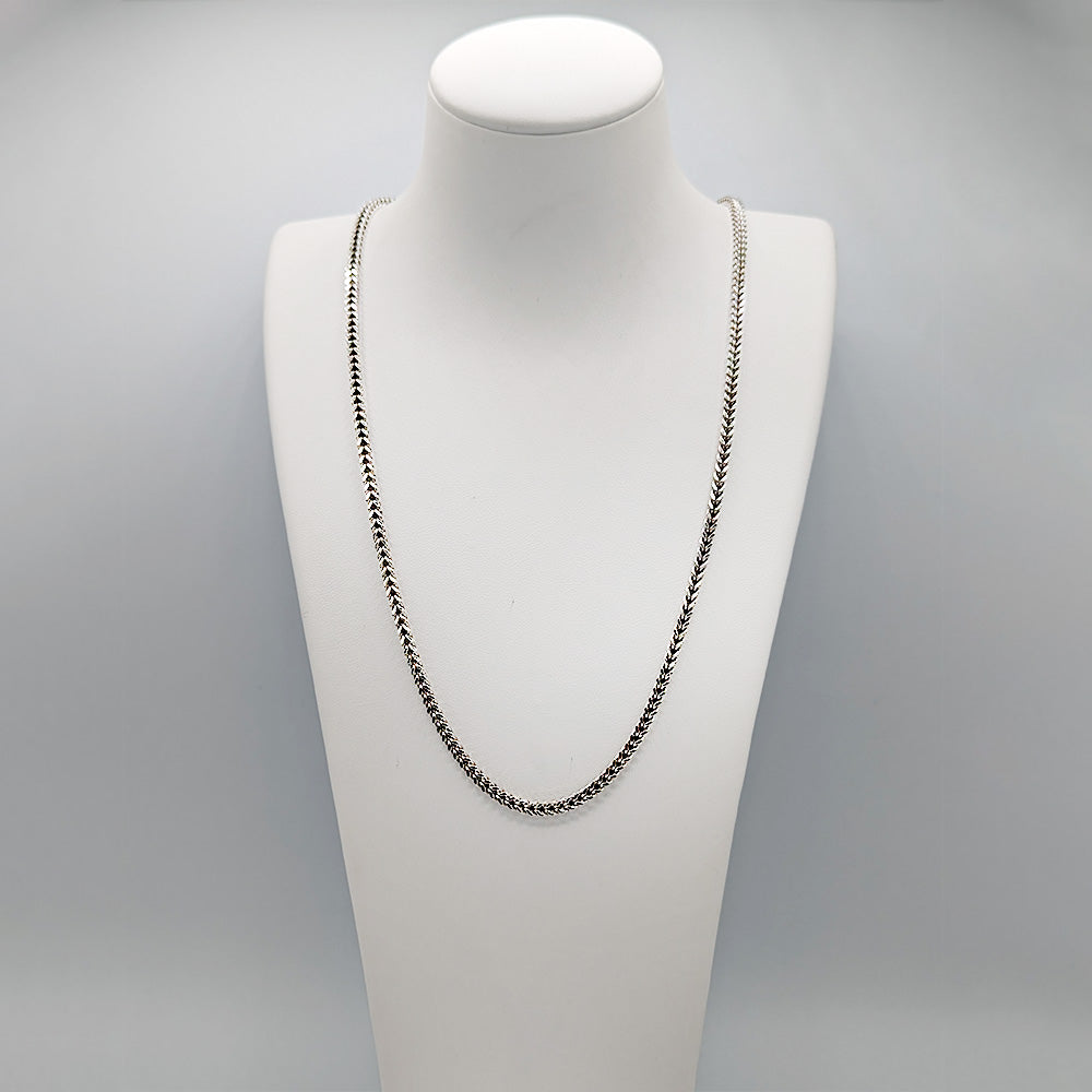 Chaine Franco en or 10k blanc 3.1 mm - CH025 16"