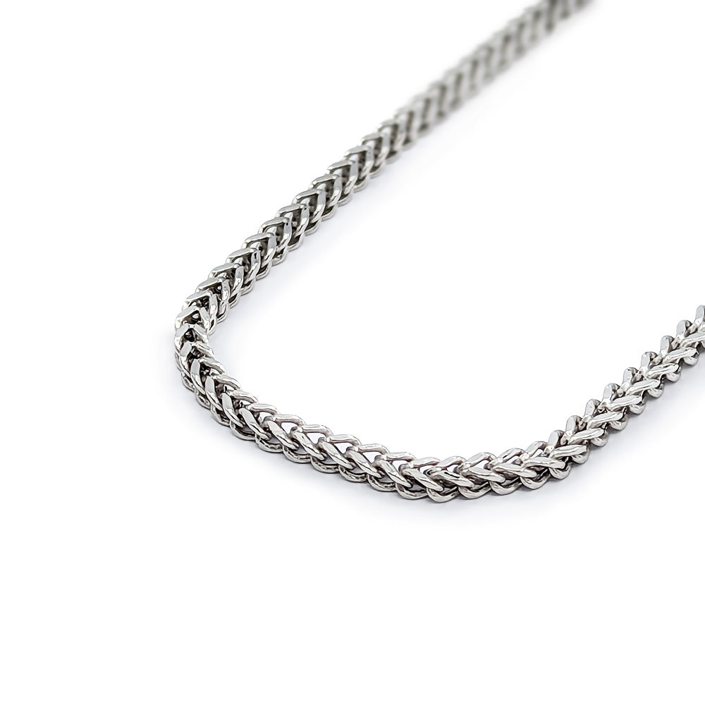 Chaine Franco en or 10k blanc 2.4 mm - CH026 16"