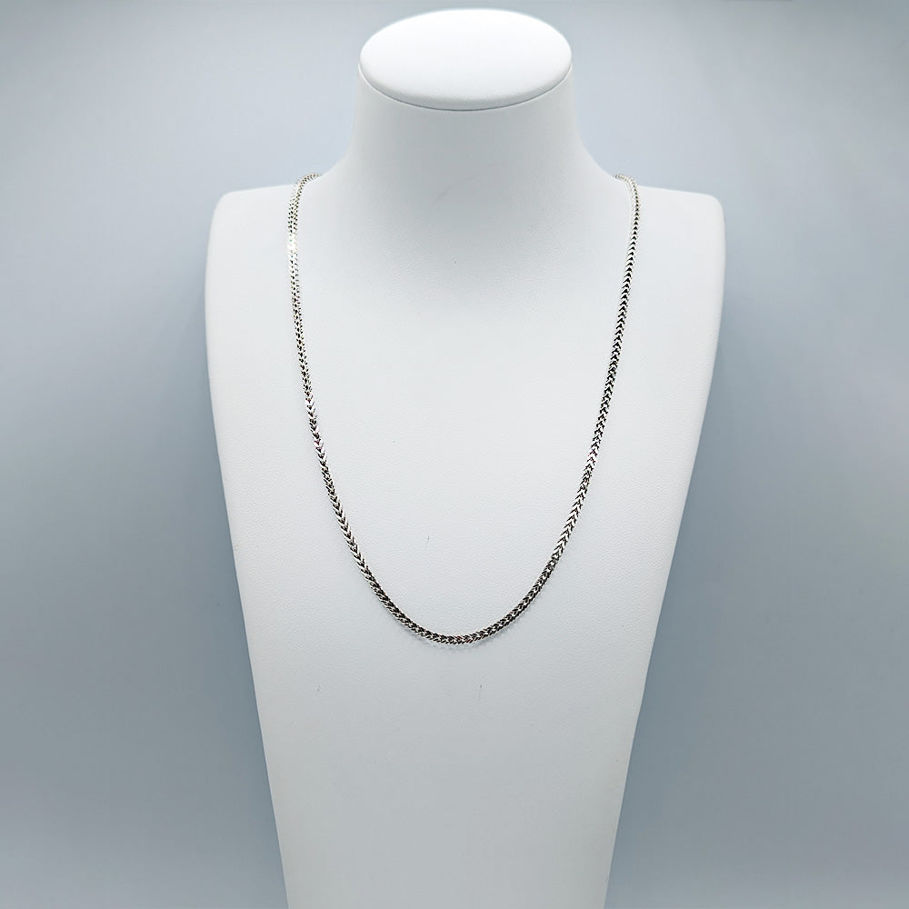 Chaine Franco en or 10k blanc 2.4 mm - CH026 16"