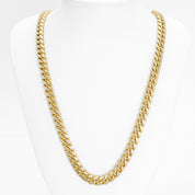 Chain - 10K Gold two-tone yellow & white diamond-cut cuban links 8.5mm 24" - CHG141