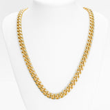 Chaîne - Or 10K deux tons jaune & blanc cuban link coupe diamant 9.25mm - CHG1250