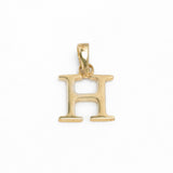 Pendant - 10K yellow gold "H" polished - PEG152