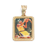 Pendant - 10K Gold Kobe Bryant picture with twist border - PEG165