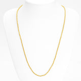 Chaîne - Or 10K jaune perles coupe lune solides 2mm - CHG168