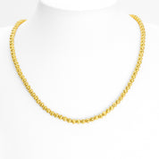 Chain - 10K yellow gold 4mm solid moon cut beads - CHG169