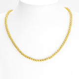 Chain - 10K yellow gold 4mm solid moon cut beads - CHG169