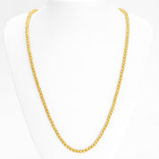 Chain - 10K yellow gold 4mm solid moon cut beads - CHG169