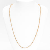 Chain - 10K yellow gold 3mm solid brilliant cut beads - CHG172