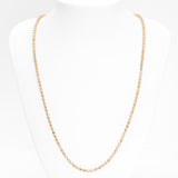 Chain - 10K yellow gold 3mm solid brilliant cut beads - CHG522