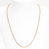 Chain - 10K gold rose beads brilliant cut solid 3mm - CHG171