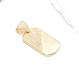 Pendant - 10K yellow gold with cz pavement - PEG302
