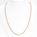 Chain - 10K gold rose beads brilliant cut solid 3.5mm - CHG175