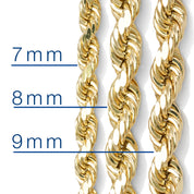 Chaîne - Or 10K jaune torsade 7mm - CHG160